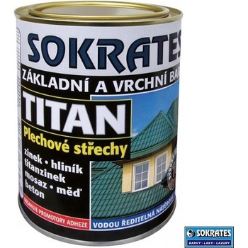SOKRATES TITAN základní a vrchní barva na plechové střechy 0,7kg - šedá