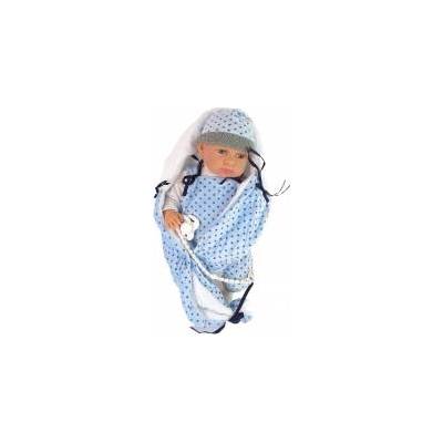 LeanToys Baby Doll 46 cm Blue Dummy Star Blanket
