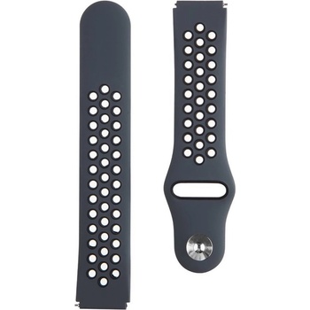Tactical Силиконова каишка за Samsung Galaxy Watch, Huawei Watch, Xiaomi, Garmin и други часовници с 18мм захват - Tactical 803 Double Silicone Band 18mm (тъмносив)