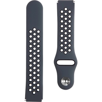 Tactical Силиконова каишка за Samsung Galaxy Watch, Huawei Watch, Xiaomi, Garmin и други часовници с 18мм захват - Tactical 803 Double Silicone Band 18mm (тъмносив)