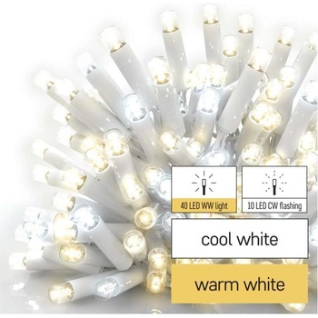 Emos D2CN02 Profi LED spojovacia reťaz blikajúca biela cencúle 3 m vonkajšia teplá studená biela