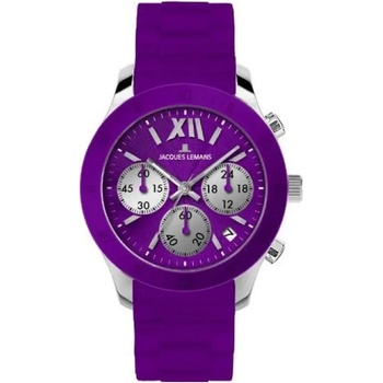 Jacques Lemans Дамски часовник Jacques Lemans Rome Chronograph - 1-1587K (1-1587K)