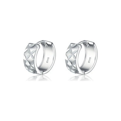 Nubis stříbrné náušnice kroužky s ornamenty NB-3975