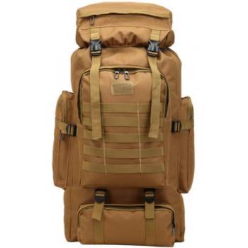 Тактическо армейско кръстосано тяло, 80 л, система MOLLE, колан за корем, каки (SR379 khaki)