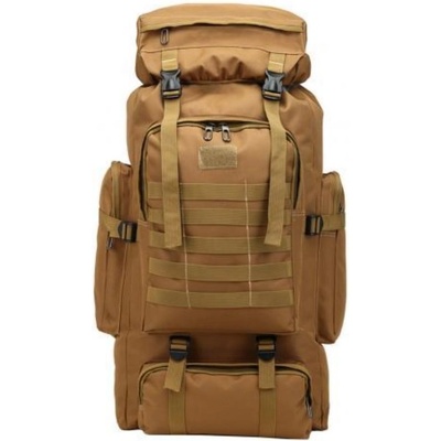 Тактическо армейско кръстосано тяло, 80 л, система MOLLE, колан за корем, каки (SR379 khaki)