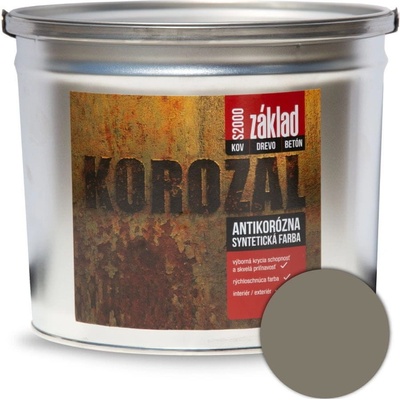 Slovlak Korozal S 2000 základná syntetická farba 5kg,0111