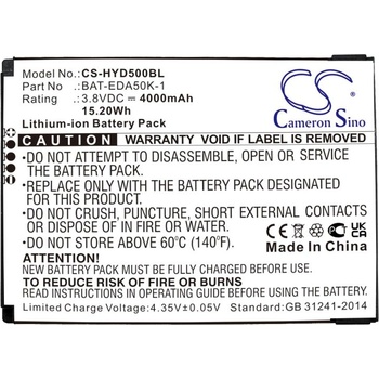 Cameron sino Батерия за баркод скенер Honeywell EDA50K ScanPal 50 BAT-EDA50K-1 LiIon 3.8V 4000mAh Cameron Sino (CS-HYD500BL)