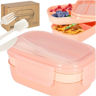 KIK Lunch Box s prepážkami 1900 ml marhuľový