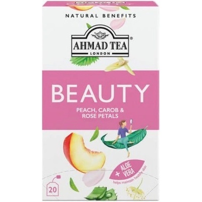 Ahmad TEa Funkční čaj BEAUTY Broskev rohovník & okvětní lístky růže 20 x 1,5 g
