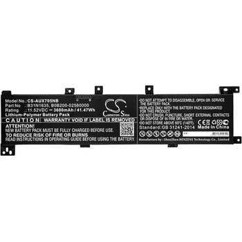 Image 1 of Cameron Sino Батерия за лаптоп ASUS A705QA, VIVOBOOK F705UV-BX186T, VIVOBOOK F705UV-BX186T, B31N1635 LIPo 11, 52V 3600 mAh CAMERON SINO (CS-AUX705NB)