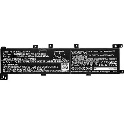 Cameron Sino Батерия за лаптоп ASUS A705QA, VIVOBOOK F705UV-BX186T, VIVOBOOK F705UV-BX186T, B31N1635 LIPo 11, 52V 3600 mAh CAMERON SINO (CS-AUX705NB)