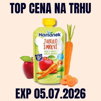 Hamánek kapsička Jablko s mrkví 100 g – Zboží Dáma