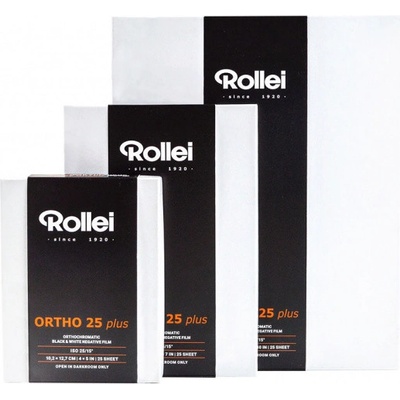 ROLLEI Ortho 25 Plus 10,2x12,7 cm (4x5")/25 listů