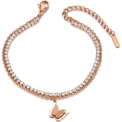 Victoria Filippi Stainless Steel ocelový Eduarda chirurgická ocel zirkon motýl NRB20006/51 Zlatá