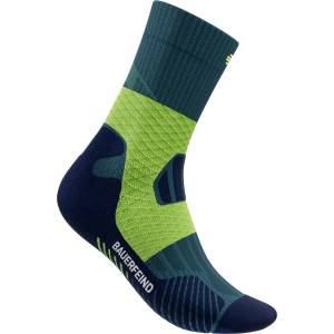 Bauerfeind Sports Дамски чорапи за бягане Bauerfeind Sports Women's Trail Run Mid Cut Socks Running socks - Midnight Teal - размер 43-46 (EU) (201-8093-0113)