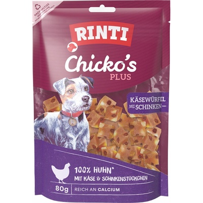 RINTI Chicko Plus kocky šunky a syra 12 x 80 g
