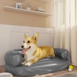 vidaXL 75x53 cm grey pleather 171317