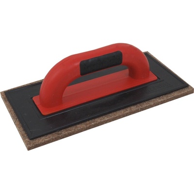 TOPTRADE hladidlo ABS, plsť hnedá, PROFESSIONAL, 250 x 130 x 10 mm