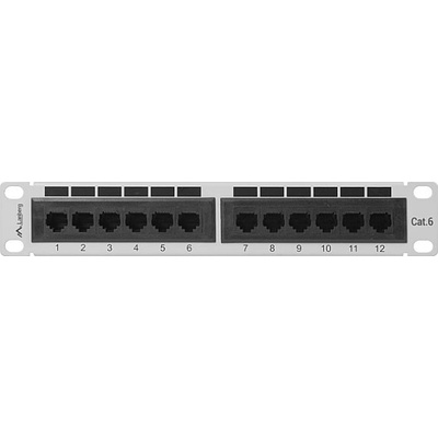 Lanberg patch panel 12port 1U 10" CAT. 6, grey (PPU6-9012-S)