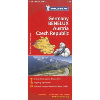 Michelin Mitteleuropa Straßen- und Tourismuskarte 1:1000.000