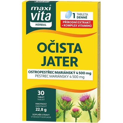 MaxiVita Herbal očista pečene 30 tabliet