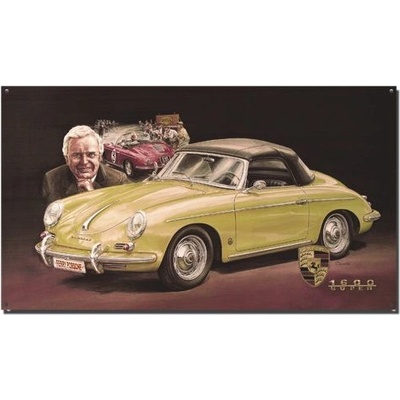 Plechová cedule auta Porsche, 400 x 230 mm