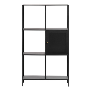 Unique Furniture Черна метална етажерка за книги 80x138 cm Malibu - Unique Furniture (46170600)