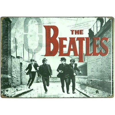 Plechová retro tabuľa The Beatles 40x30cm