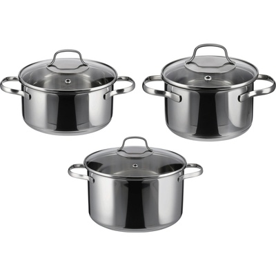 SILVERCREST Sada hrnců z nerezové oceli, 3dílná – Zboží Mobilmania