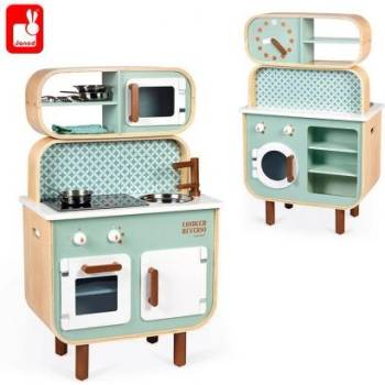 Janod - Дървена двустранна детска кухня - Reverso (J06594)