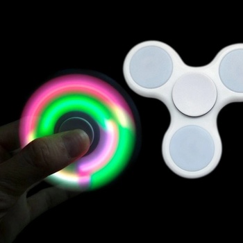 Fidget Spinner LED bílý