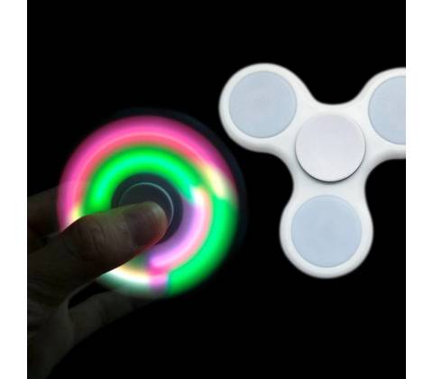 Fidget Spinner LED bílý