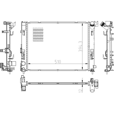 Chladič, chlazení motoru NRF 550038