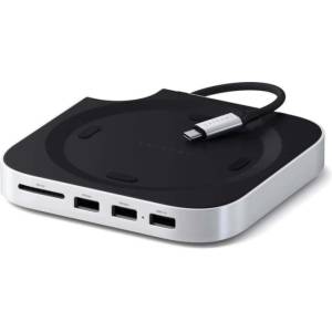 Satechi Mac Mini M4 стойка и хъб с кутия за SSD (ST-GNMMES)