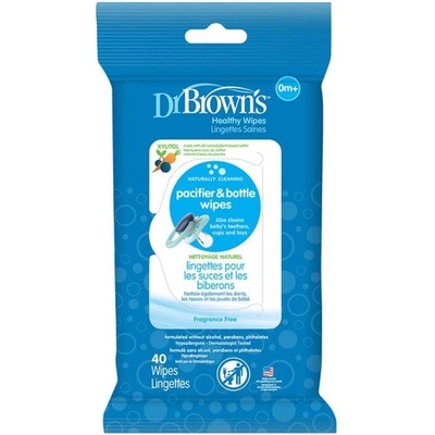 Dr. Brown's Мокри кърпички за залъгалки и бебешки шишета Dr. Brown's, 40 броя (72239310670)