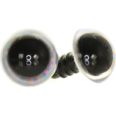 Oči metalické stříbrné 15 mm