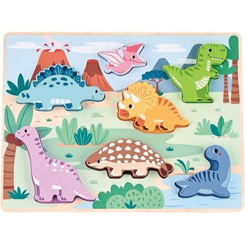 Lelin Дървен 3D пъзел Lelin - Динозаври (L20244)