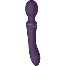 Vive Enora fialová vibračná masážna hlavica a s pulzujúcou plochou 22 x 4,2 cm