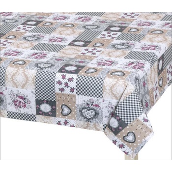 Bellatex Ubrus Dita Patchwork love šedá 120x180cm