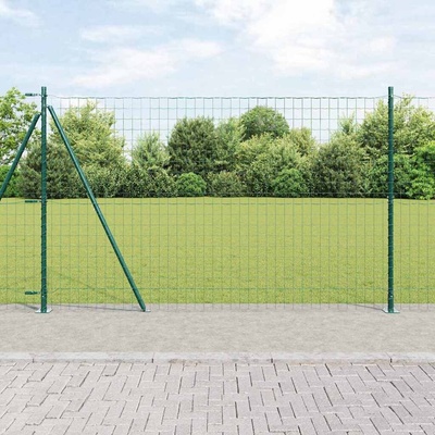 OMAXI Evropský plot s betonovou základnou 10 x 1,6 m Zelená Síťovina 242372