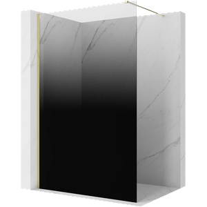Mexen Kioto Душ параван Walk-in 70 x 200 см, черен омбре 8 мм, златен - 800-070-101-50-76 (800-070-101-50-76)