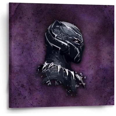 Sablio Obraz BLACK PANTHER z profilu Fialový hmlistý - 50x50 cm
