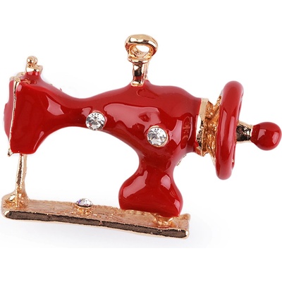Stoklasa brož šicí stroj 5 červená zlatá