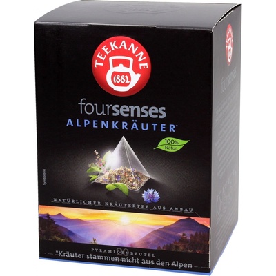 TEEKANNE Foursenses Tea Pyramids Alpine Herbs 20 pyramidových sáčků