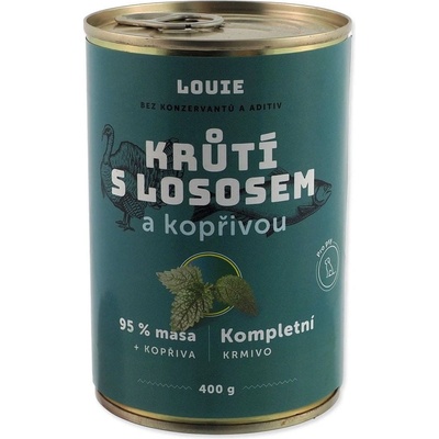 Louie Cat morčacie s lososom a žihľavou 400 g