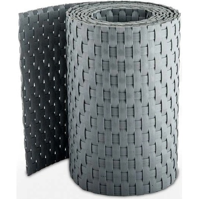 Ratanový plotový stínící pás - světle šedá, 19cm x 2,55m