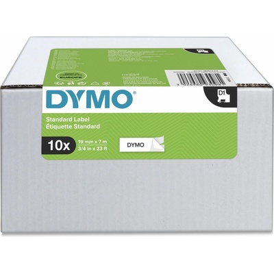 Dymo D1 45803, 2093098, 19mm x 7m, čierna tlač/biely podklad, originální pásky, 10ks