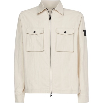 Calvin Klein Риза с дълъг ръкав Calvin Klein Men's Lifestyle Cotton Long Sleeve Overshirt - Stony Beige ACE