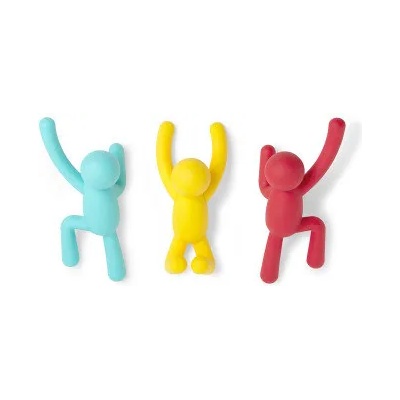 Umbra hk ltd (Канада) Комплект от 3 бр. закачалки за стена umbra buddy - 3 цвята (umbra 318165-022)