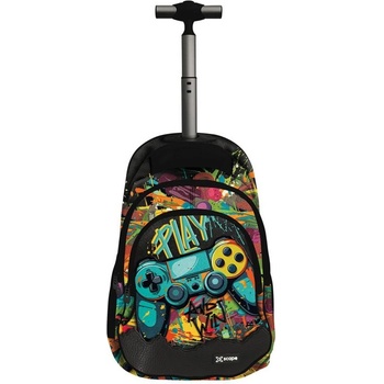 Graffiti Ученическа раница с колелца Graffiti Xscape - Gaming (259258)